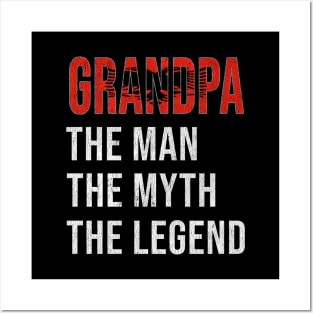 Grand Father Albanian Grandpa The Man The Myth The Legend - Gift for Albanian Dad With Roots From  Albania Posters and Art